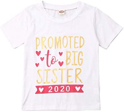 2020 Baby Girl Clothes Outfit Big Sister Letter Print T-Shirt Top Blouse Shirts