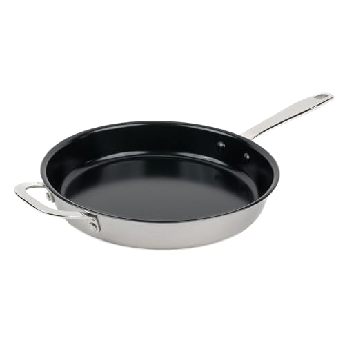 Alva Maestro 11” Ceramic Nonstick Frying Pan – 5-Ply Stainless & Aluminum Core | Made With No PFAS, PTFE, PFOA | Induction & Oven Safe to 400°F | Heats Fast, Cooks Even, Cleans Easy