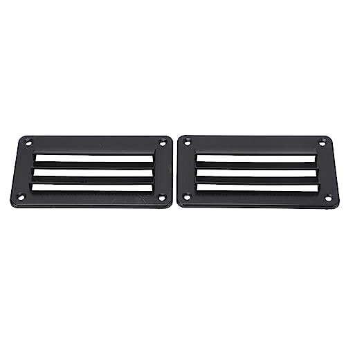 Akozon Lüftungsgitter für Wohnmobile, 2pcs RV-Lüftungen Professioneller Lüftungsauslass für Bad und Büro Mesh-Gitter für Boot, Yacht, Zuhause (Schwarz)