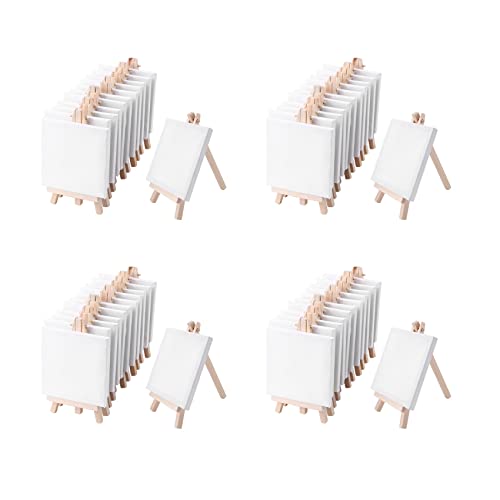 Mini Toile et Chevalet en Bois pour Décoration de Table et Activités Manuelles