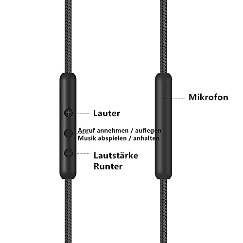 QC25 kabel, upgrade hoofdtelefoon, vervangkabel met microfoon en volumeregelaar voor Bose Quietcomfort QC25/QC35 II… - Afbeelding 5