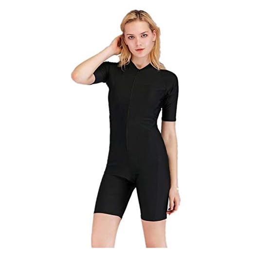 JOORUI Flickor & Dam Modesty Jumpsuit One Piece Baddräkt Surfing Suit Kortärmad UPF 50+ Simdräkt