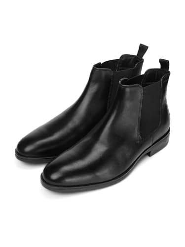 Buy Thomas Crick Chelsea Genuine Leather Slip-On Boots with Cushioned Ortho Insole. Black at Amazon.in - Image 5