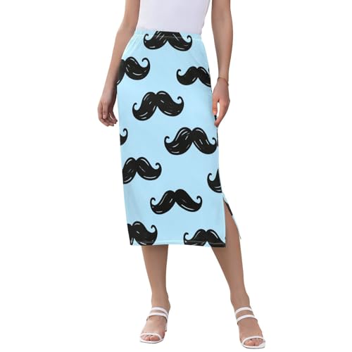 Faldas elásticas de caricaturas azul ropa cómoda para el fin de semana