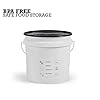 White Dog Food Container with Black Lid