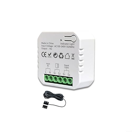 Ouvre-porte de garage intelligent - Télécommande Wi-Fi et commande vocale avec commande vocale pour Smart Life - Pas de hub nécessaire
