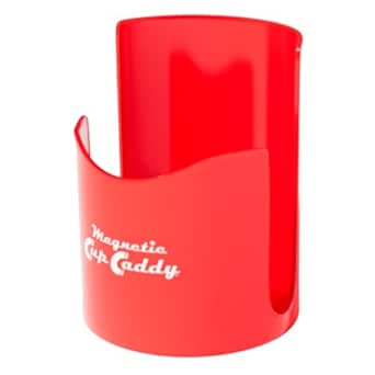 Master Magnetics 07582 Magnetic Cup Caddy, 3.25" Inner Diameter, 4.625" Height, Red