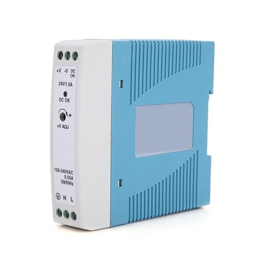 Adfaga MDR 20 24 Din Rail Mount Power Supply 24V 1A Industrial Grade Single Output Switching Power Supply for Control Panels and Automation Systems Plastic Housing