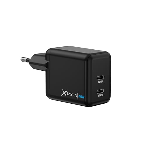 Chargeur Double USB C 45W XLayer pour éliminer la surchauffe de batterie d'iPhone et iPad