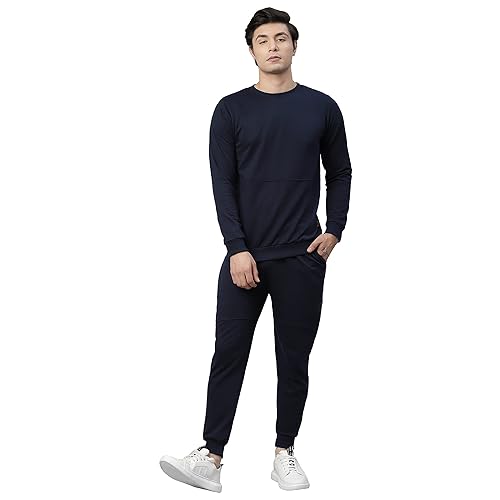 Image of Rigo Round Neck Full Sleeve Terry Track Suit For Men | Regular Fit Plus Sizes Tracksuit for Men's | Co-ord Set For Men