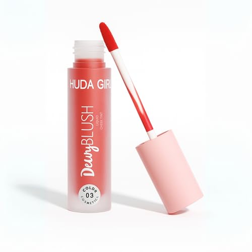 Image of Bright Cherry Liquid Blusher for Cheeks - Lightweight, Long-Lasting Blush for Face Makeup, Easy to Apply, Natural Finish - Ideal for Women and Girl