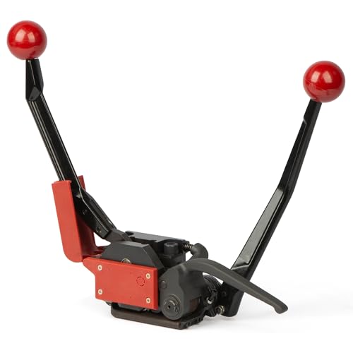 U.S. Solid Manuelle Stahl-Umreifungsgerät für 13-19 mm Metall-Stahl-Umreifungsband | 3-in-1 Set mit Schraubenschlüssel, Crimpzange & Schneider