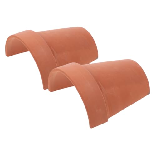 LIOOBO 2個 亀の隠れ穴 爬虫類 ゴミ ヒョウモントカゲモドキ うさぎ ミズゴケ 亀の素地 トカゲ登りのアジト ペットクロールプラットフォーム 亀のプラットフォーム 生息地 隠れ小屋 粘土