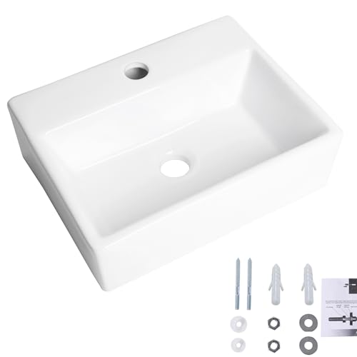 image for Wall Mounted Bathroom Vessel Sink, QISHKA 15
