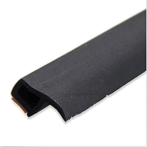 Image of Stick&Seal 4 Meter P-Shape Adhesive Rubber Seal EPDM Foam Trim Lock - Automotive Weather Strip for Window and Door, Weatherproof, Soundproofing (Black