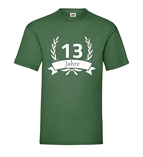 T-shirt homme XXXL avec couronne de laurier en coton premium vert