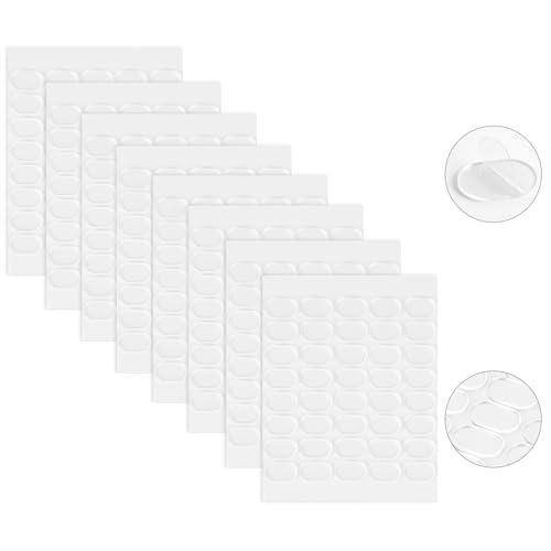 NUTKIT 320 Stück Doppelseitige Klebepunkte Transparente Doppelseitige Klebepads Kleine Abnehmbar Selbstklebende Klebepunkte Stark Klebende Aufkleber für DIY Foto Ballon Heim Party Deko(13 * 8mm)