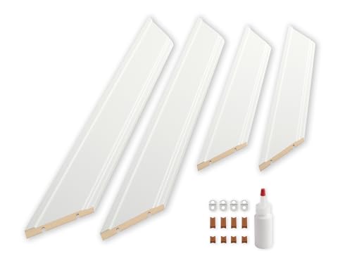 Frame My Mirror Add A Frame - White 36" x 48" Mirror Frame Kit- Ideal for Bathroom, Wall Decor, Bedroom and Livingroom - Moisture Resistant - Eastland Design - Mirror NOT Included