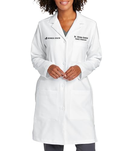 NACRE APPAREL Women's Personalized Embroidered Lab Coat 38
