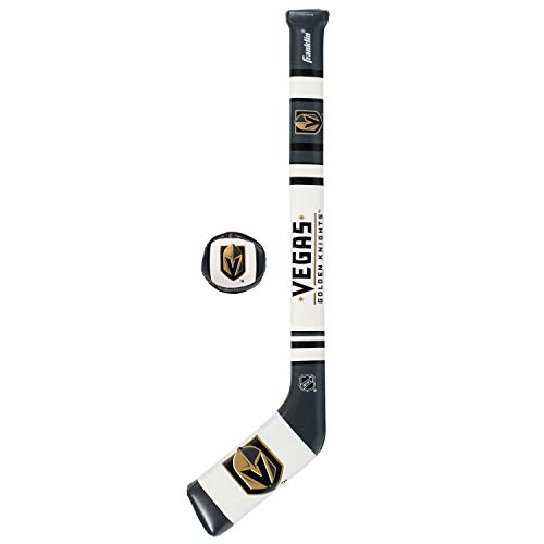 Franklin Sports Vegas Golden Knights NHL Mini Soft Hockey Stick Set - NHL Team Soft Foam Mini Hockey Stick and Ball Set - Great Toy for Kids