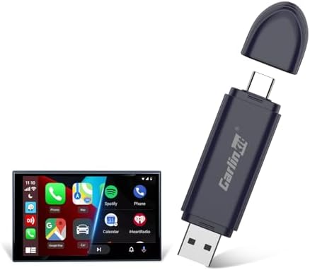 Carlinkit 5.0 SE Pro Wireless CarPlay & Android Auto Adapter - Convert Wired to Wireless Dongle for iPhone/Android 11+, 2026 Upgrade Mini Design, USB-A/USB-C, Dark Blue