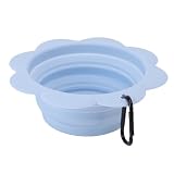 Kadimendium Ciotola per Cani in Silicone per Viaggi e Campeggio (Blu)