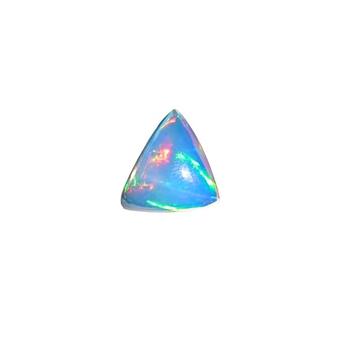 Opale blanche éthiopienne naturelle, cabochon trillion 2,25 ct pour sublimer vos tenues