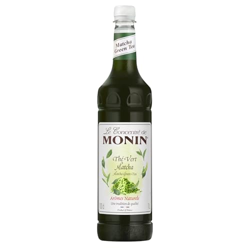 MONIN Premium Matcha Concentrate 1L | Green Tea Natural Beverage Base for Lattes Iced Drinks Frappes Smoothies & Desserts | Perfect addition to Coffees Teas Hot and Cold Drinks