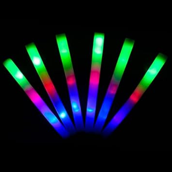 KUMUNDO - 100 Unidades - Palos led, Palos led para Bodas, Barras Luminosas, Sticks Luminosos para Fiestas - Palos de Espuma Luminosos con led Multicolor