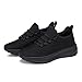 Women's Sneakers Running Shoes Non Slip Tennis Shoes Slip On Breathable Lightweight Walking Fashion Casual Sneakers All Black Size 6.5