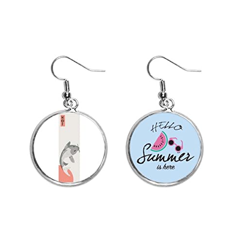 Pendientes de sandía y patrón japonés para lucir en tus looks de verano