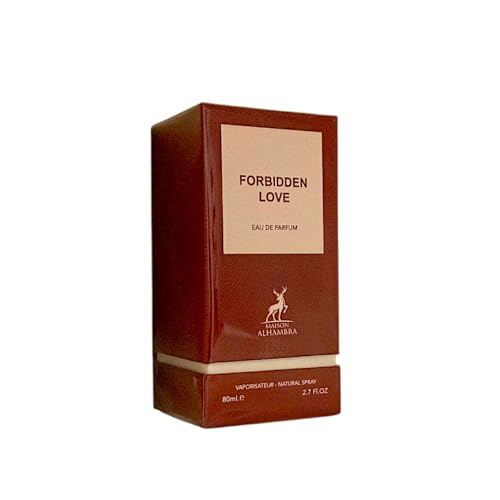 Maison Alhambra Forbidden Love – Gourmand, Fruity, Amber, Sweet – Eau de Parfum Spray Long-Lasting Fragrance for Unisex, 2.7 Ounce / 80 ml