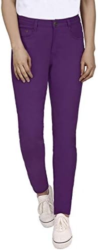 HDE Women's Mid-Rise Stretchy Denim Slim Fit Skinny Jeans