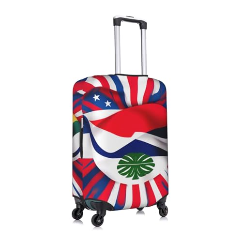 Costa Rica Flag Tsa Approved Luggage Cover For 18-32 Inch Suitcases Scratch-Resistant Stretch Luggage Cover3