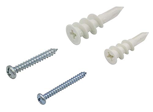 Drywall Anchors Plastic Self Drilling Wall Anchors With Screws Assortment Kit, Includes 2 Sizes, 6 And #8 Anchors #TOP1