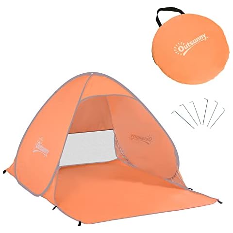 Outsunny Pop-Up Beach Tent for 2-3 People Cover