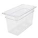 Restaurant Essentials Third size 8 inch deep polycarbonate food pan, comes in each
