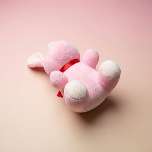Image of Cute Pink Bunny Soft Toy Pack of 2 | Super Soft Plush Rabbit Pair with Ribbon Bow | Huggable Stuffed Animals for Babies & Toddlers Set for Birthday & Baby Shower (Pack of 2)