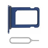 Premium Single SIM Card Tray Slot Compatible with iPhone 12 Mini (Blue) Including Rubber Ring and SI