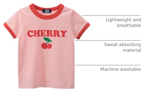 Image of LittleSpring Kids Short Sleeve Graphic T-Shirt 100% Cotton