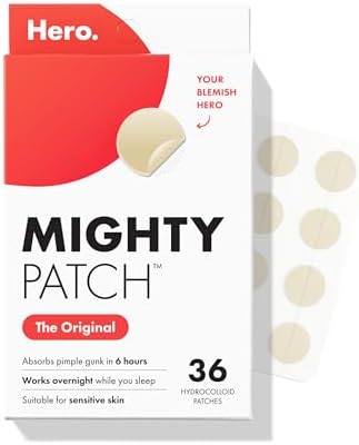 Mighty Patch Mighty Hero Cosmetics Patches Hydrocolloid Acne Absorbing Spot Dot (36 Patches In 1 Pack)