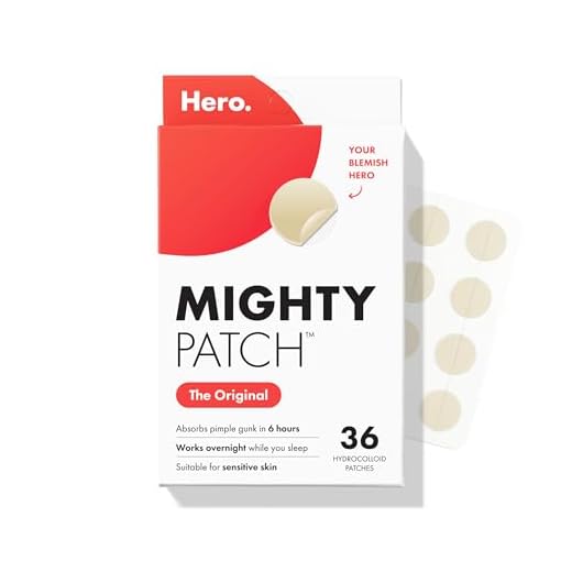 Mighty Patch Hero Cosmetics Original Patch - Hydrocolloid Acne Pimple Patch for Covering Zits and Blemishes, Spot Stickers for Face and Skin (36 Count)