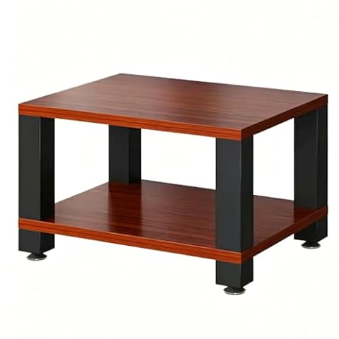 HOLGVE Stojak na Media, Drewniany Stolik Audio, Szafka Stereo na Komponenty, Stojak na Media Wideo do Rozrywki Stereo, Narożne Centrum Rozrywki(Brown,2 tier 37.5cm/14.7in)