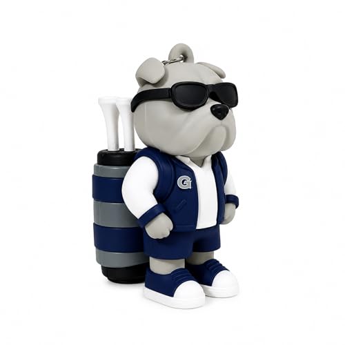 VannyVee Sports NCAA College Mascot Golf Tee Holders, Includes 8 Golf Tees, Fun Golf Accessory, Stylish Golf Bag Add-On, Unique Golf Gift for Men & Women (Georgetown Hoyas)