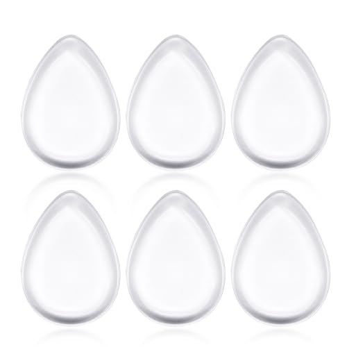 6 Morceaux De Bouffée De Silicone Transparente, Outils De Maquillage, Bouffée De Maquillage Portable, Applicateur Cosmétique.
