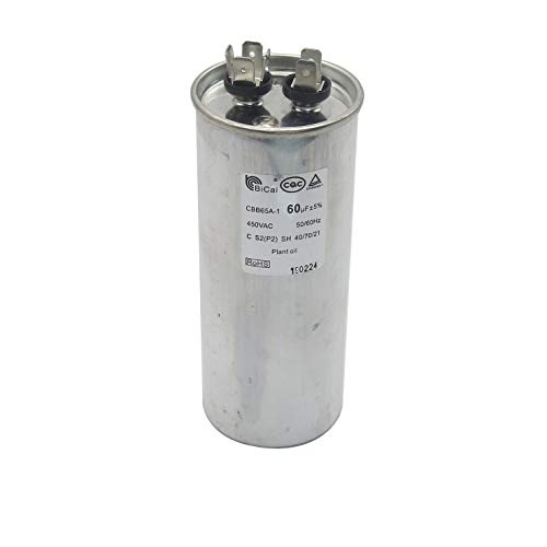 METER STAR ROHS CQC EN60252-1 Universal Air Conditioning Compressor Start-up Capacitor 20-75uf CBB65A-1 450VAC 50/60Hz C S2(P2) SH 40/70/21 Plant Oil (60uf)