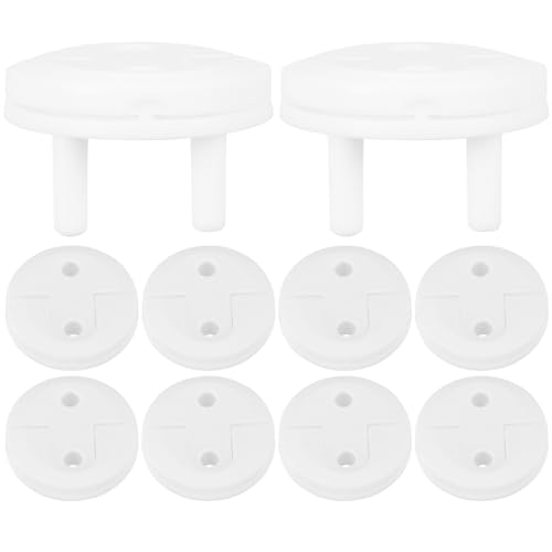 NOLITOY Couvercles de Prises Électriques Faciles à Retirer en Plastique Blanc 10pcs Compatibles Toutes Prises Françaises Sécurité des Bébés pour École et Maternelle