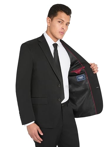 Chaps Men's Solid Classic Fit Tailored Suit Jacket | Black, 50R4