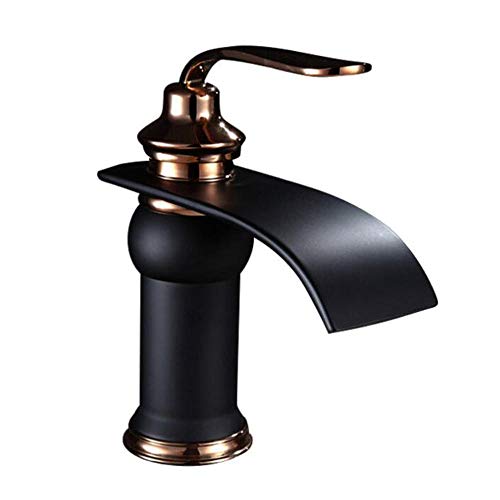 Mitigeur de lavabo cascade en laiton : robinet mécanique pour eau chaude et froide
