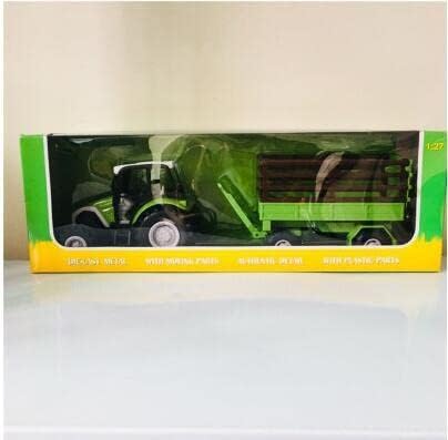 Alloy car farm tractor water truck Fence transport car model tillage machine children's Тоуs W78 (White)